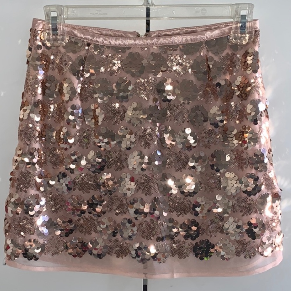 Forever 21 Girls rose gold/pink sparkly skirt